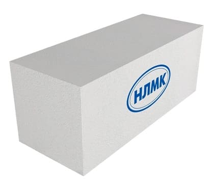 Блок газобетонный стеновой D600 B3,5 625х400(200,100)х250 НЛМК